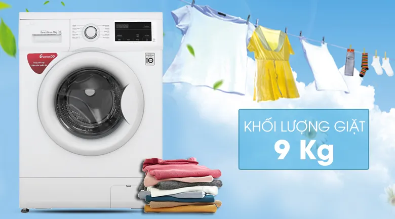 Máy giặt LG 9 kg FM1209N6W