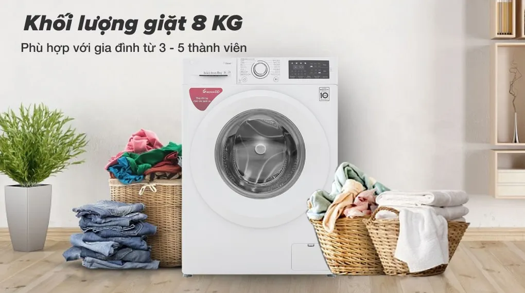 Máy giặt LG 8 kg FC1408S5W