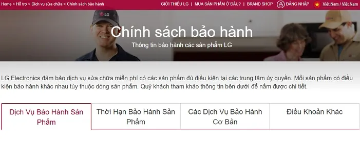 Cách tra cứu thời hạn bảo hành máy giặt LG