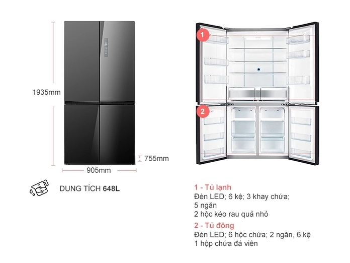 tủ lạnh Electrolux 4 cánh