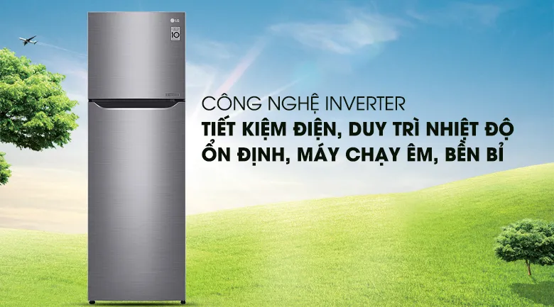 tủ lạnh lg inverter 255 lít gn l255ps