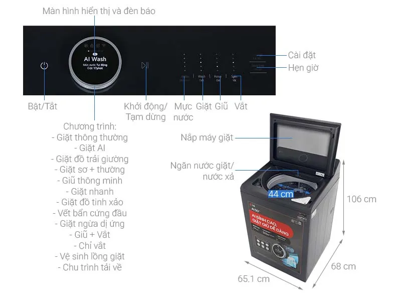 Máy giặt LG 22kg T2522AX7G