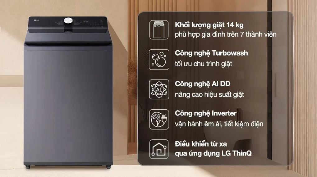 Máy giặt LG AI DD Inverter 14 kg T2314DX5G