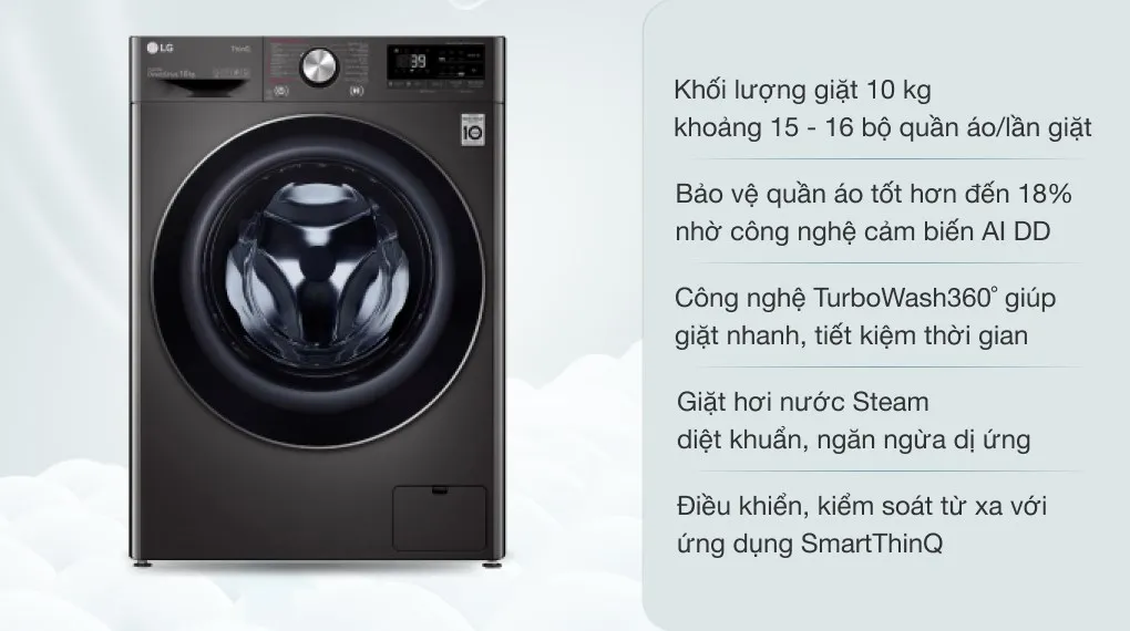 Máy giặt LG cửa ngang 10 kg FV1410S3B