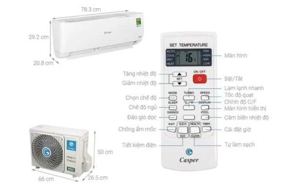 điều khiển điều hòa Casper