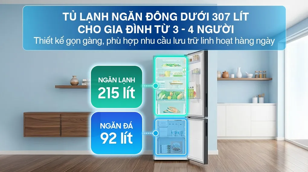 Tủ lạnh Samsung 307 lít RB30N4190B1 SV