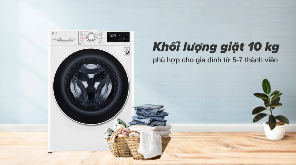 Máy giặt LG 10 kg FV1410S5W