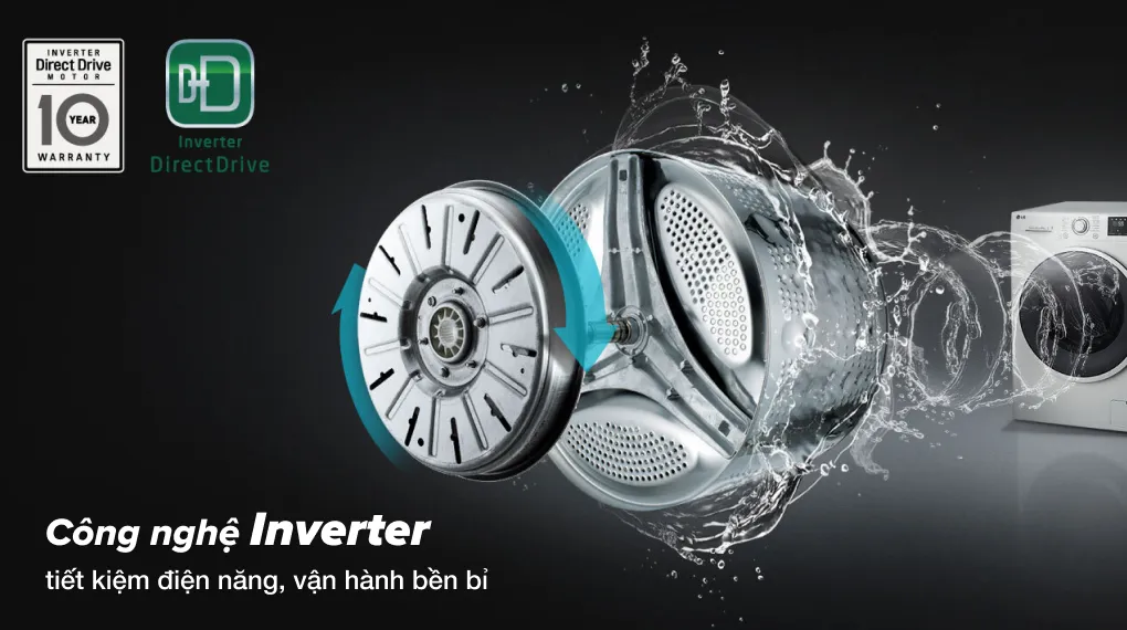 Máy giặt LG 10 kg FV1410S5W