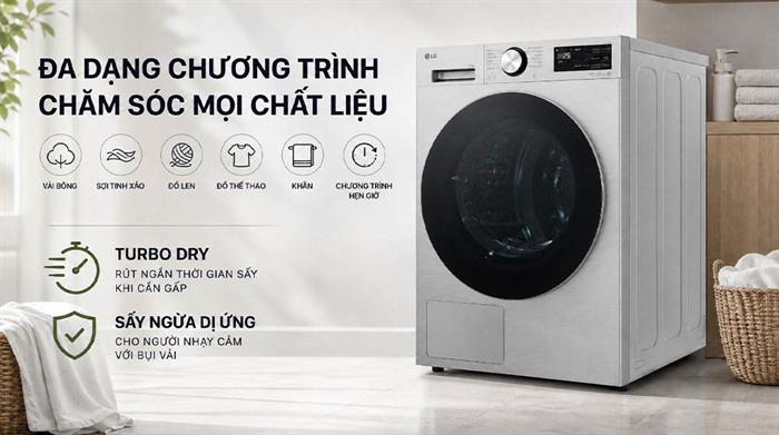 Máy sấy bơm nhiệt LG 11 kg RX11VHP5S