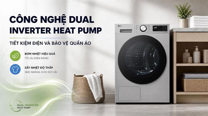 Máy sấy bơm nhiệt LG 11 kg RX11VHP5S