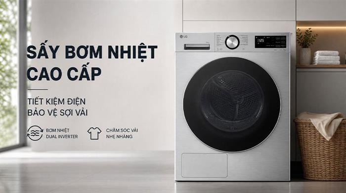 Máy sấy bơm nhiệt LG 11 kg RX11VHP5S