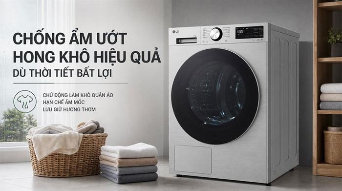 Máy sấy bơm nhiệt LG 11 kg RX11VHP5S