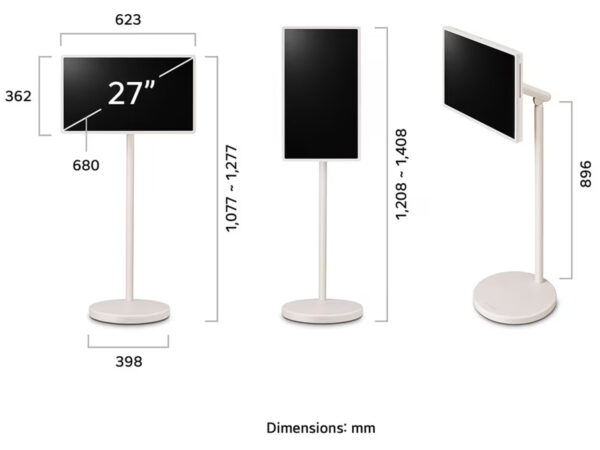 Màn hình Giải trí Di động 27 inch LG 27LX6TDGA StanbyME 2